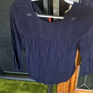 Forever 21 blouse, navy blue with cute lace details